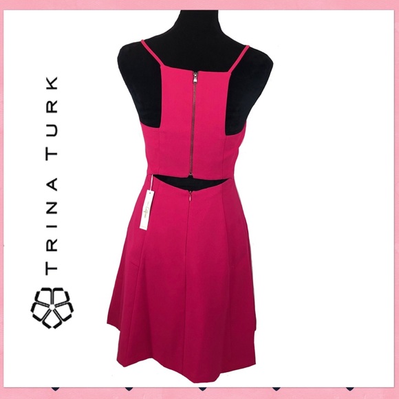 Trina Turk Hot Pink Double Zip Mini-Sundress NWT - Picture 6 of 7